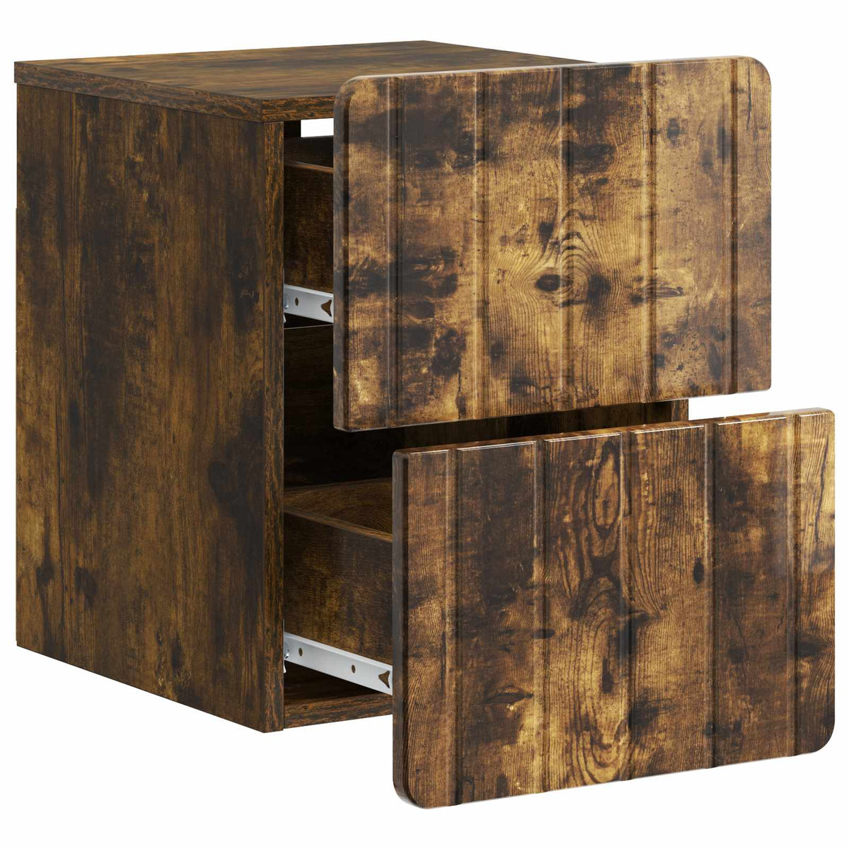 vidaXL Wall-Mounted Bedside Cabinet Smoked Oak 33 x 34.5 x 43 cm
