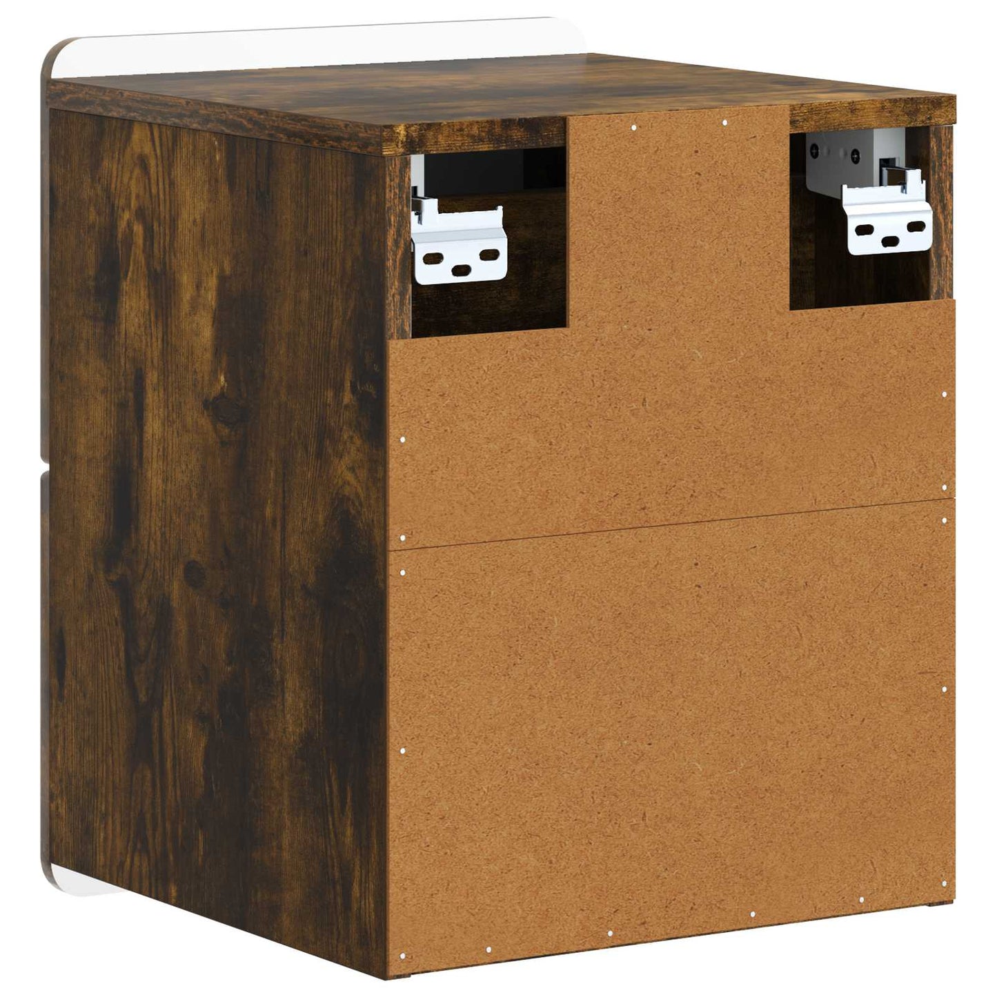 vidaXL Wall-Mounted Bedside Cabinet 2 pcs Smoked Oak 33 x 34.5 x 43 cm