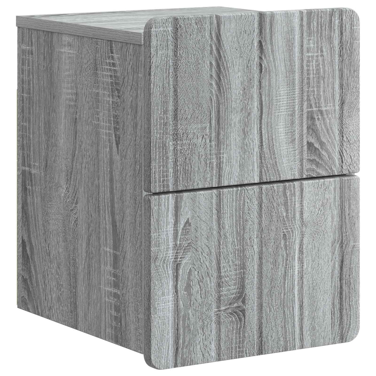 vidaXL Wall-Mounted Bedside Cabinet Grey Sonoma 33 x 34.5 x 43 cm
