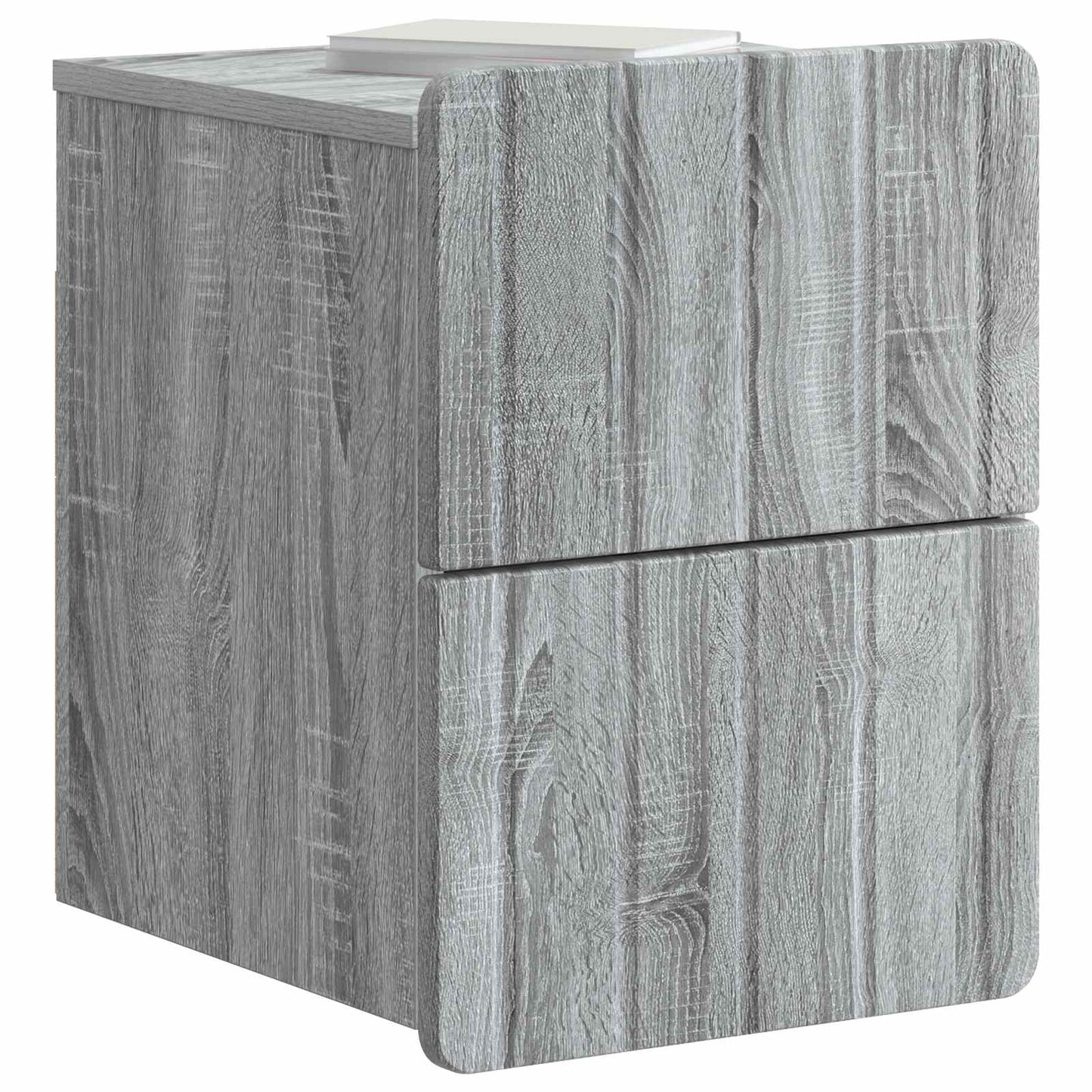 vidaXL Wall-Mounted Bedside Cabinet Grey Sonoma 33 x 34.5 x 43 cm
