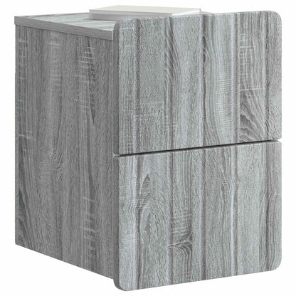 vidaXL Wall-Mounted Bedside Cabinet Grey Sonoma 33 x 34.5 x 43 cm