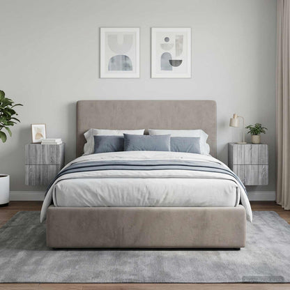 vidaXL Wall-Mounted Bedside Cabinet 2 pcs Grey Sonoma Engineered Wood