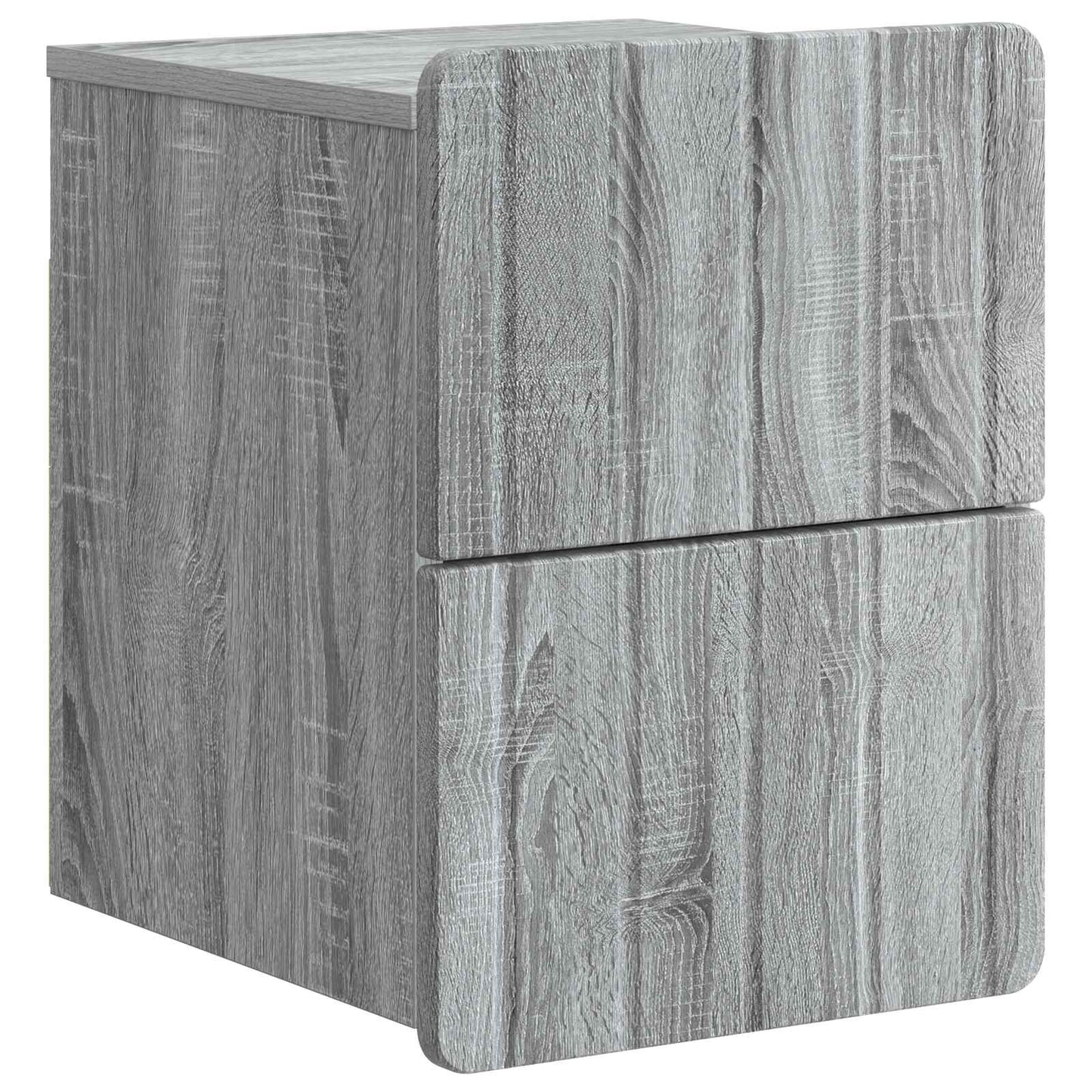 vidaXL Wall-Mounted Bedside Cabinet 2 pcs Grey Sonoma Engineered Wood