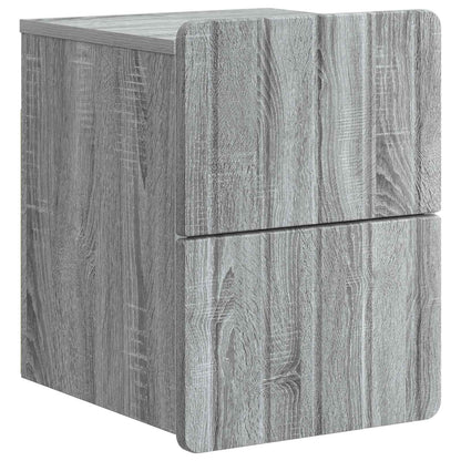 vidaXL Wall-Mounted Bedside Cabinet 2 pcs Grey Sonoma Engineered Wood