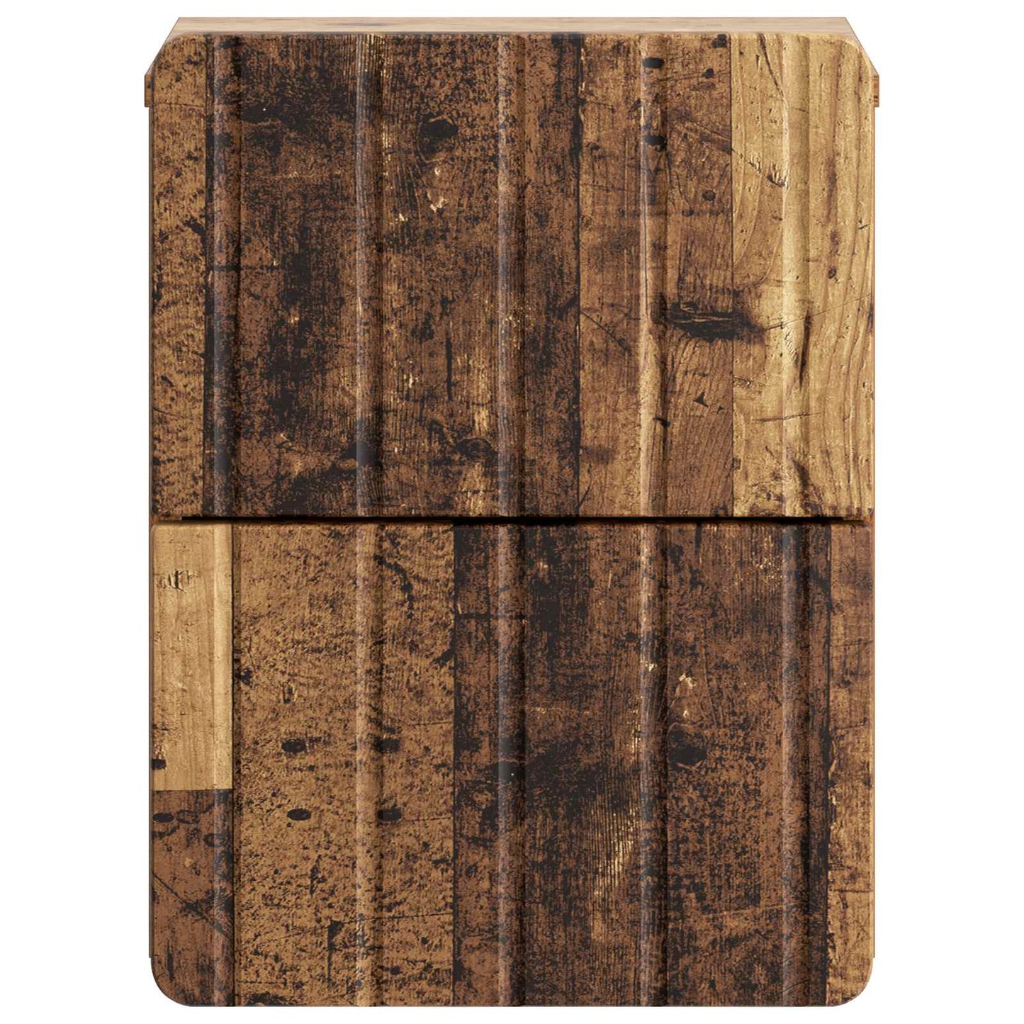 vidaXL Wall-Mounted Bedside Cabinet Old Wood 33 x 34.5 x 43 cm