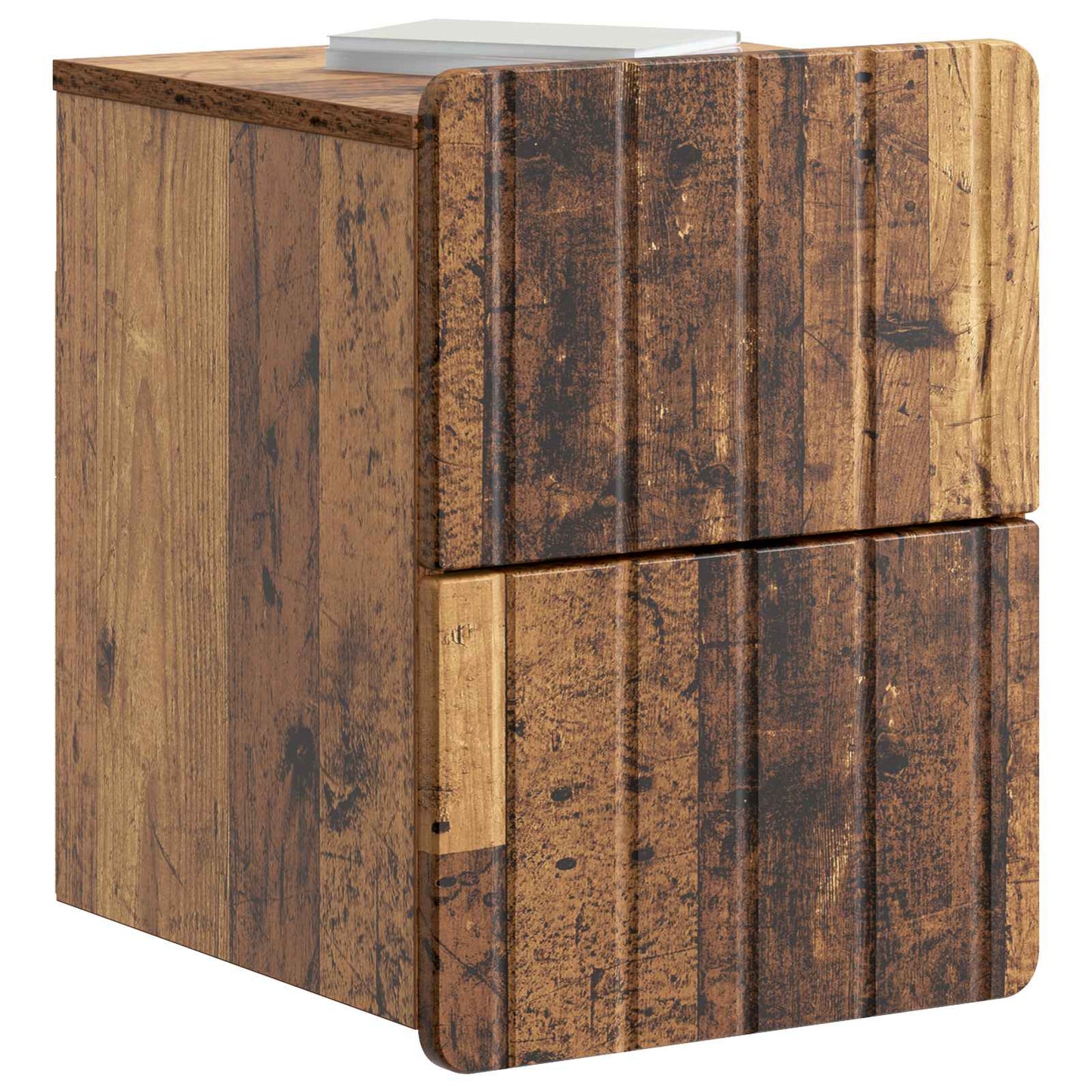 vidaXL Wall-Mounted Bedside Cabinet Old Wood 33 x 34.5 x 43 cm