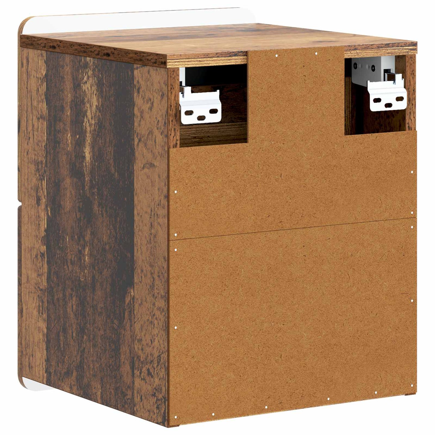 vidaXL Wall-Mounted Bedside Cabinet 2 pcs Old Wood 33 x 34.5 x 43 cm
