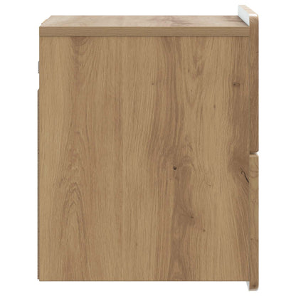 vidaXL Wall-Mounted Bedside Cabinet Artisan Oak 33 x 34.5 x 43 cm