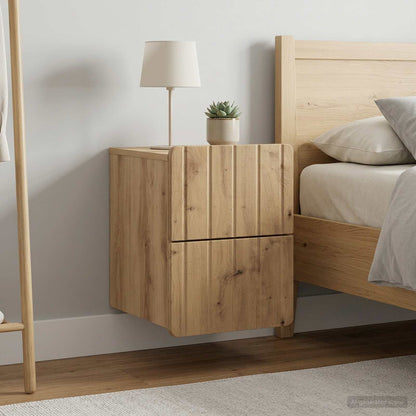 vidaXL Wall-Mounted Bedside Cabinet 2 pcs Artisan Oak