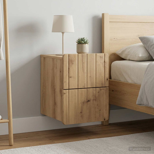 vidaXL Wall-Mounted Bedside Cabinet 2 pcs Artisan Oak