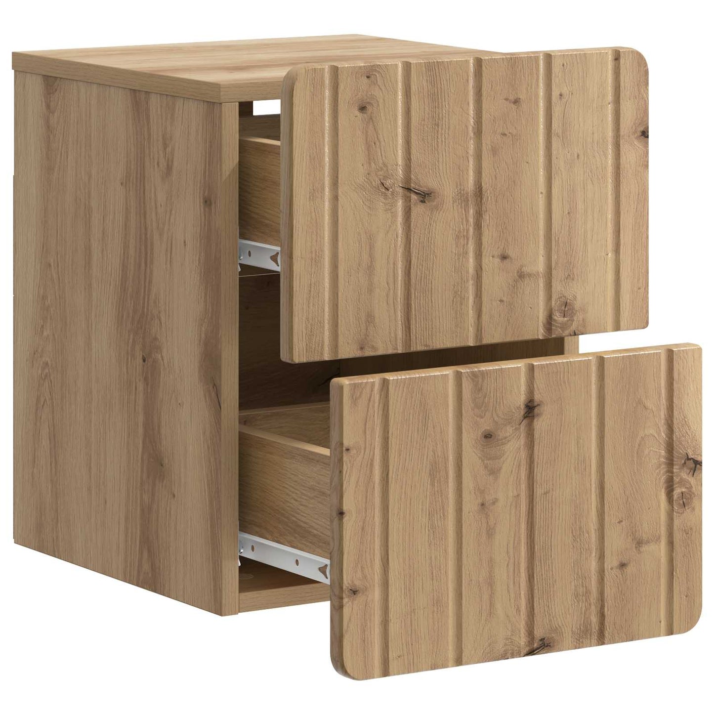 vidaXL Wall-Mounted Bedside Cabinet 2 pcs Artisan Oak