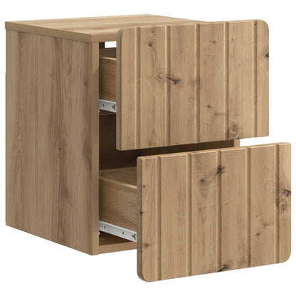vidaXL Wall-Mounted Bedside Cabinet 2 pcs Artisan Oak