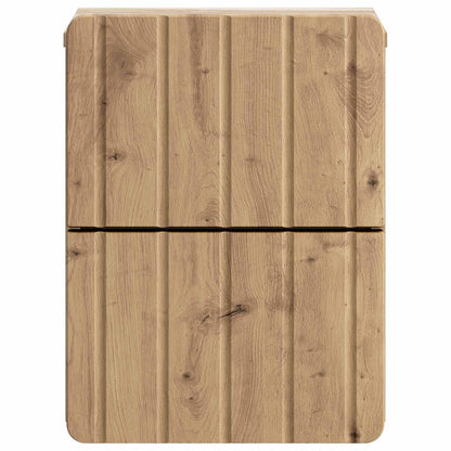 vidaXL Wall-Mounted Bedside Cabinet 2 pcs Artisan Oak