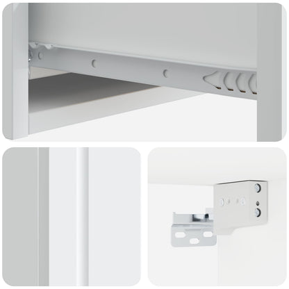 vidaXL Wall-Mounted Side Table White 59 x 34.5 x 17 cm Engineered Wood
