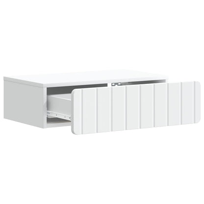 vidaXL Wall-Mounted Side Table White 59 x 34.5 x 17 cm Engineered Wood
