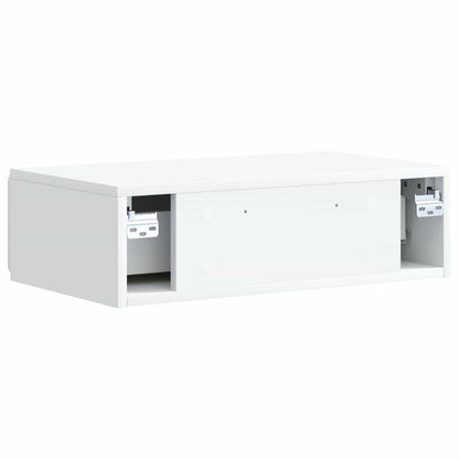 vidaXL Wall-Mounted Side Table White 59 x 34.5 x 17 cm Engineered Wood