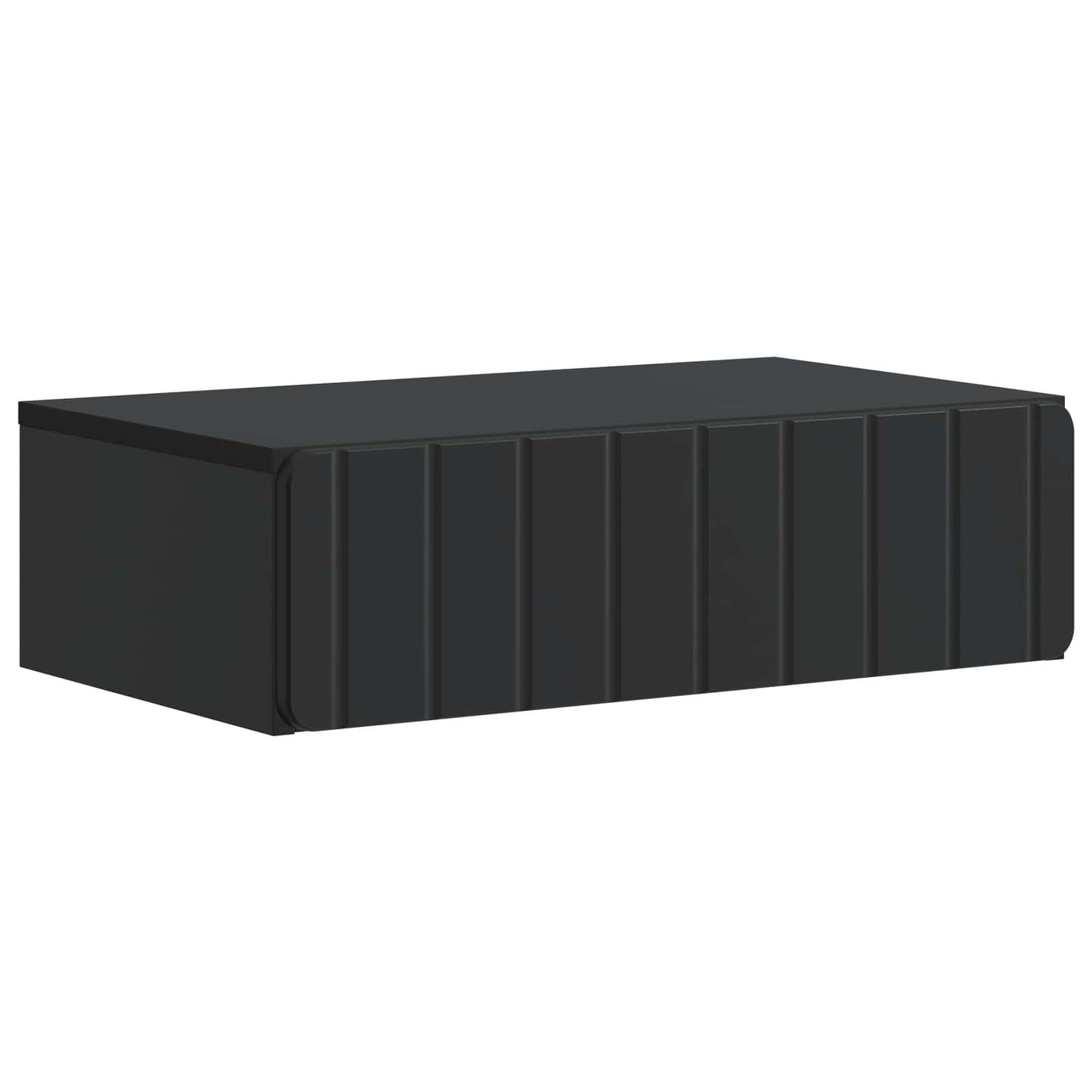vidaXL Wall-Mounted Side Table Black 59 x 34.5 x 17 cm Engineered Wood