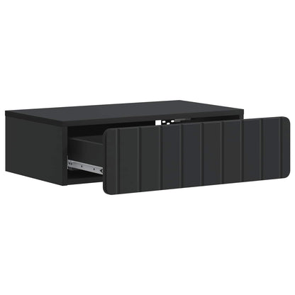 vidaXL Wall-Mounted Side Table Black 59 x 34.5 x 17 cm Engineered Wood