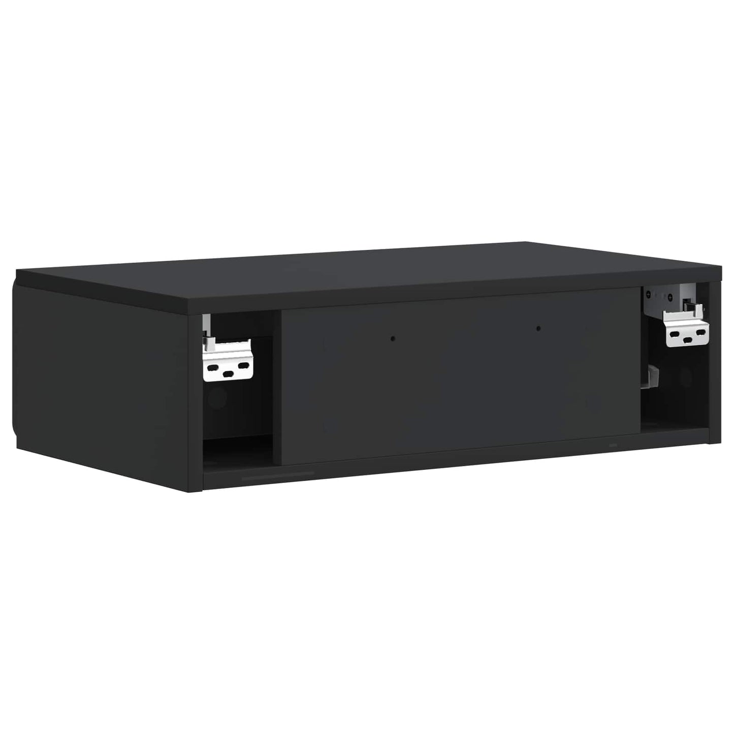 vidaXL Wall-Mounted Side Table Black 59 x 34.5 x 17 cm Engineered Wood