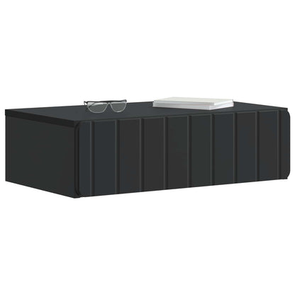 vidaXL Wall-Mounted Side Table Black 59 x 34.5 x 17 cm Engineered Wood