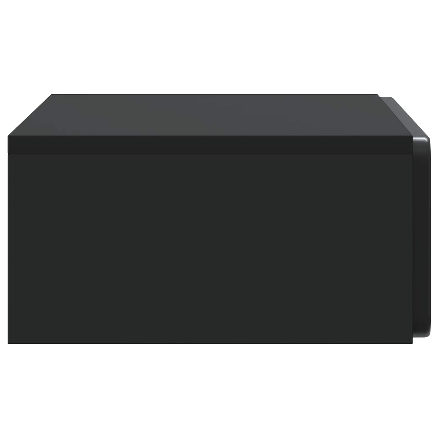 vidaXL Wall-Mounted Side Table Black 59 x 34.5 x 17 cm Engineered Wood
