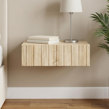 vidaXL Wall-Mounted Side Table Sonoma Oak 59 x 34.5 x 17 cm