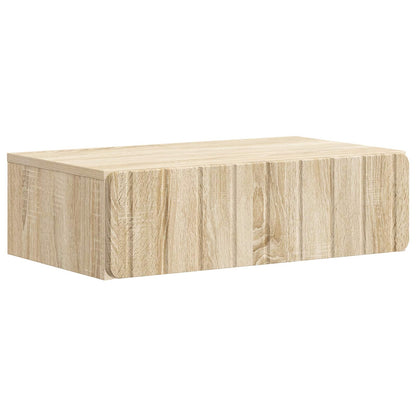 vidaXL Wall-Mounted Side Table Sonoma Oak 59 x 34.5 x 17 cm