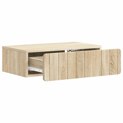 vidaXL Wall-Mounted Side Table Sonoma Oak 59 x 34.5 x 17 cm
