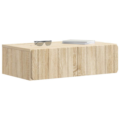 vidaXL Wall-Mounted Side Table Sonoma Oak 59 x 34.5 x 17 cm