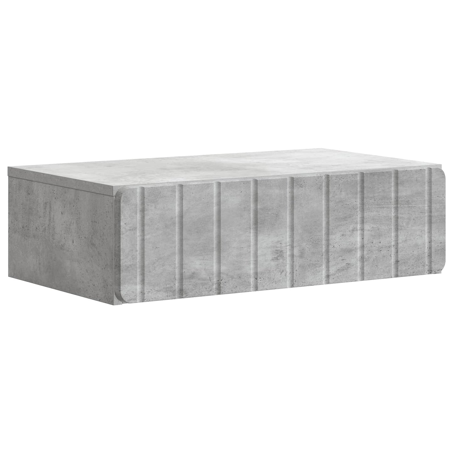 vidaXL Wall-Mounted Side Table Concrete Grey 59 x 34.5 x 17 cm