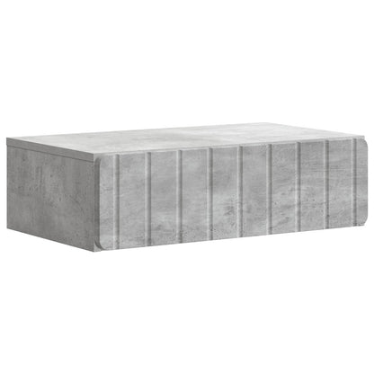 vidaXL Wall-Mounted Side Table Concrete Grey 59 x 34.5 x 17 cm