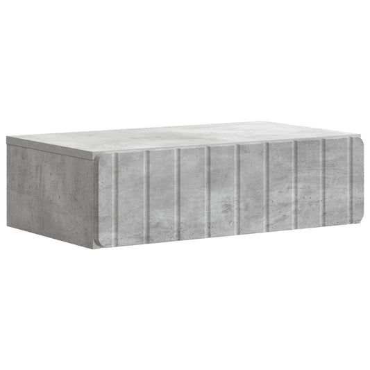 vidaXL Wall-Mounted Side Table Concrete Grey 59 x 34.5 x 17 cm