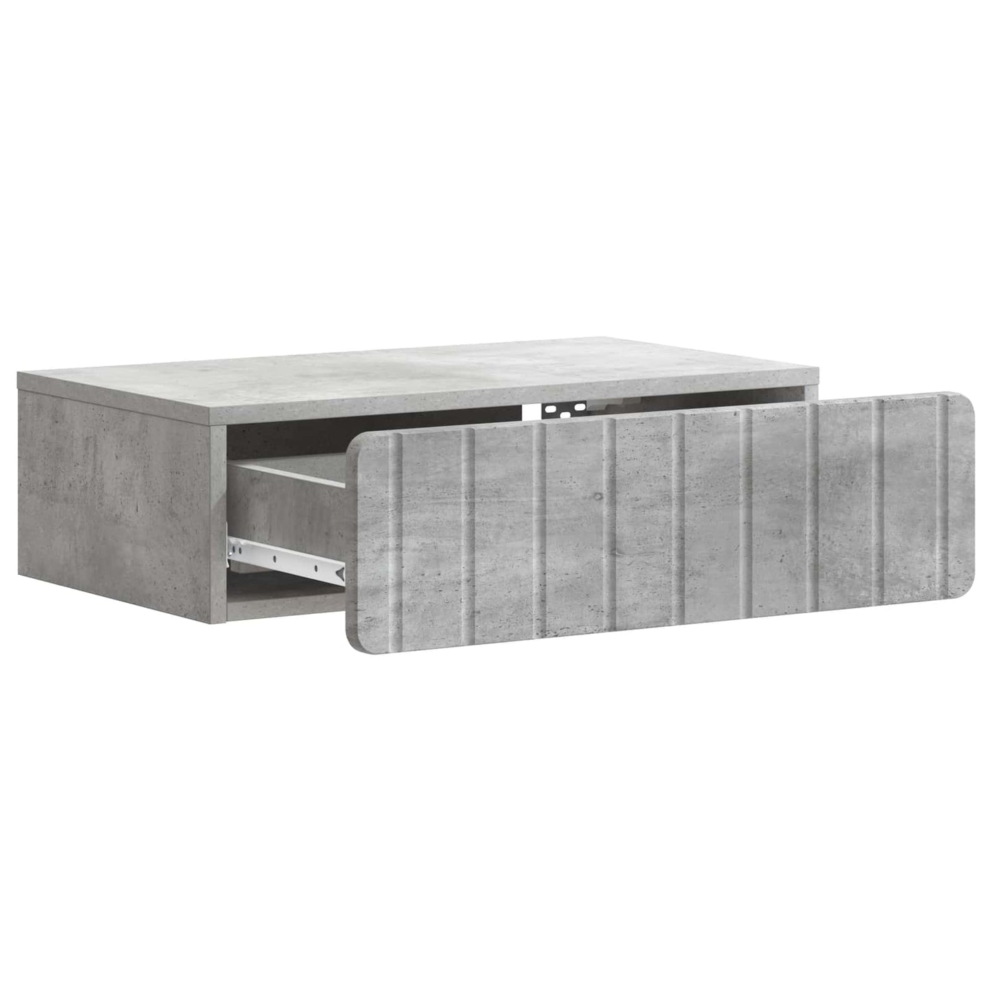 vidaXL Wall-Mounted Side Table Concrete Grey 59 x 34.5 x 17 cm