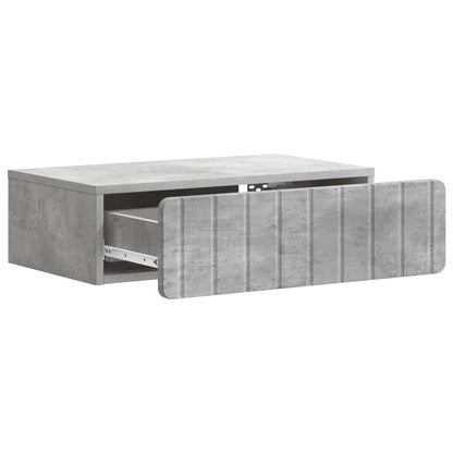 vidaXL Wall-Mounted Side Table Concrete Grey 59 x 34.5 x 17 cm