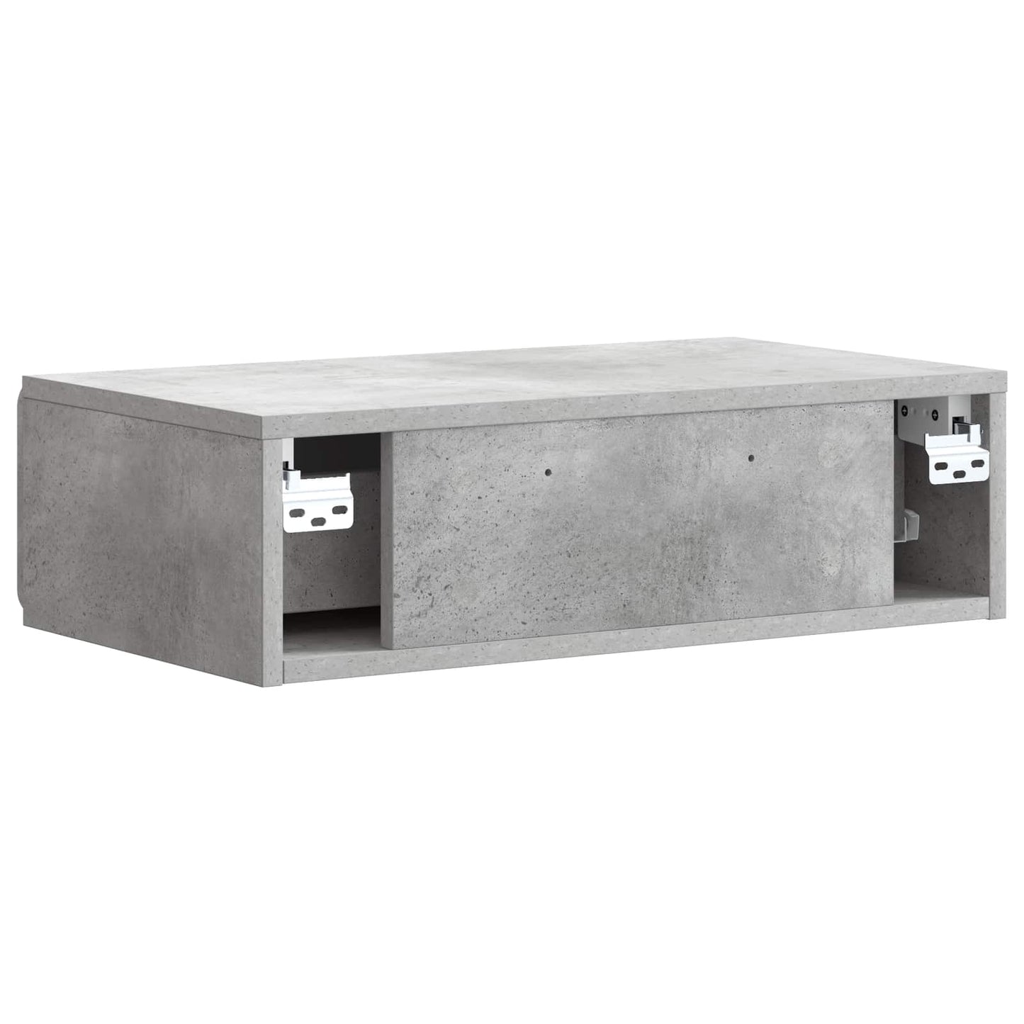 vidaXL Wall-Mounted Side Table Concrete Grey 59 x 34.5 x 17 cm