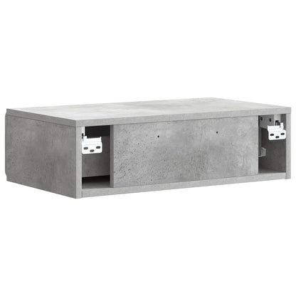 vidaXL Wall-Mounted Side Table Concrete Grey 59 x 34.5 x 17 cm