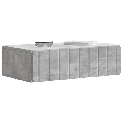 vidaXL Wall-Mounted Side Table Concrete Grey 59 x 34.5 x 17 cm