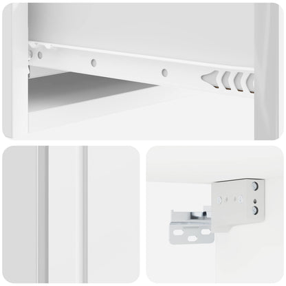 vidaXL Wall-Mounted Side Table High Gloss White 59 x 34.5 x 17 cm
