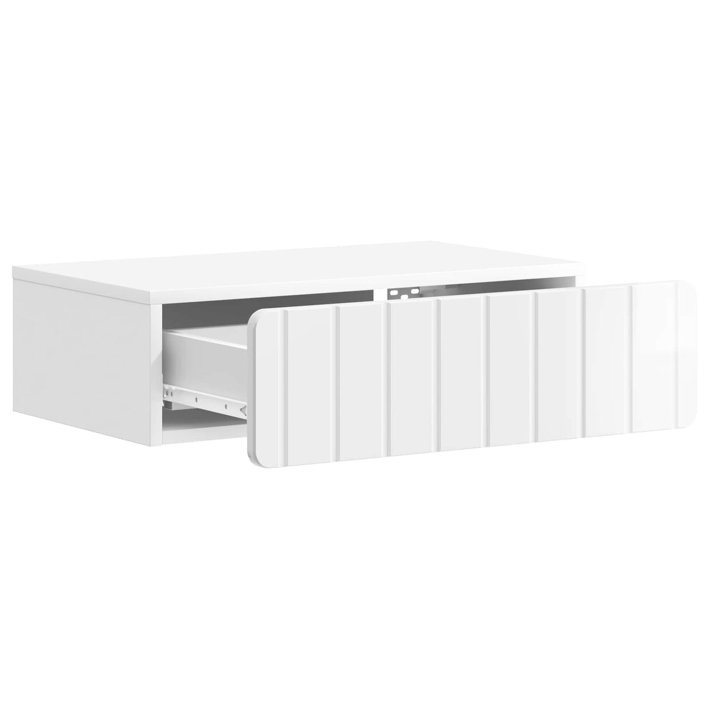 vidaXL Wall-Mounted Side Table High Gloss White 59 x 34.5 x 17 cm