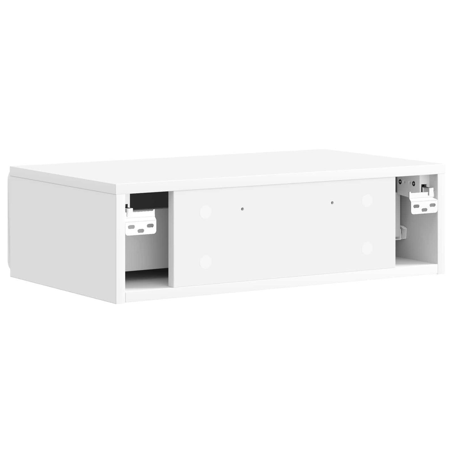vidaXL Wall-Mounted Side Table High Gloss White 59 x 34.5 x 17 cm