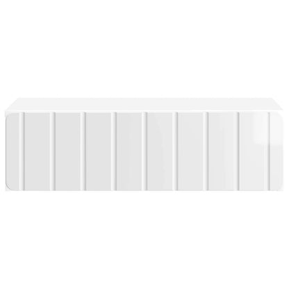 vidaXL Wall-Mounted Side Table High Gloss White 59 x 34.5 x 17 cm