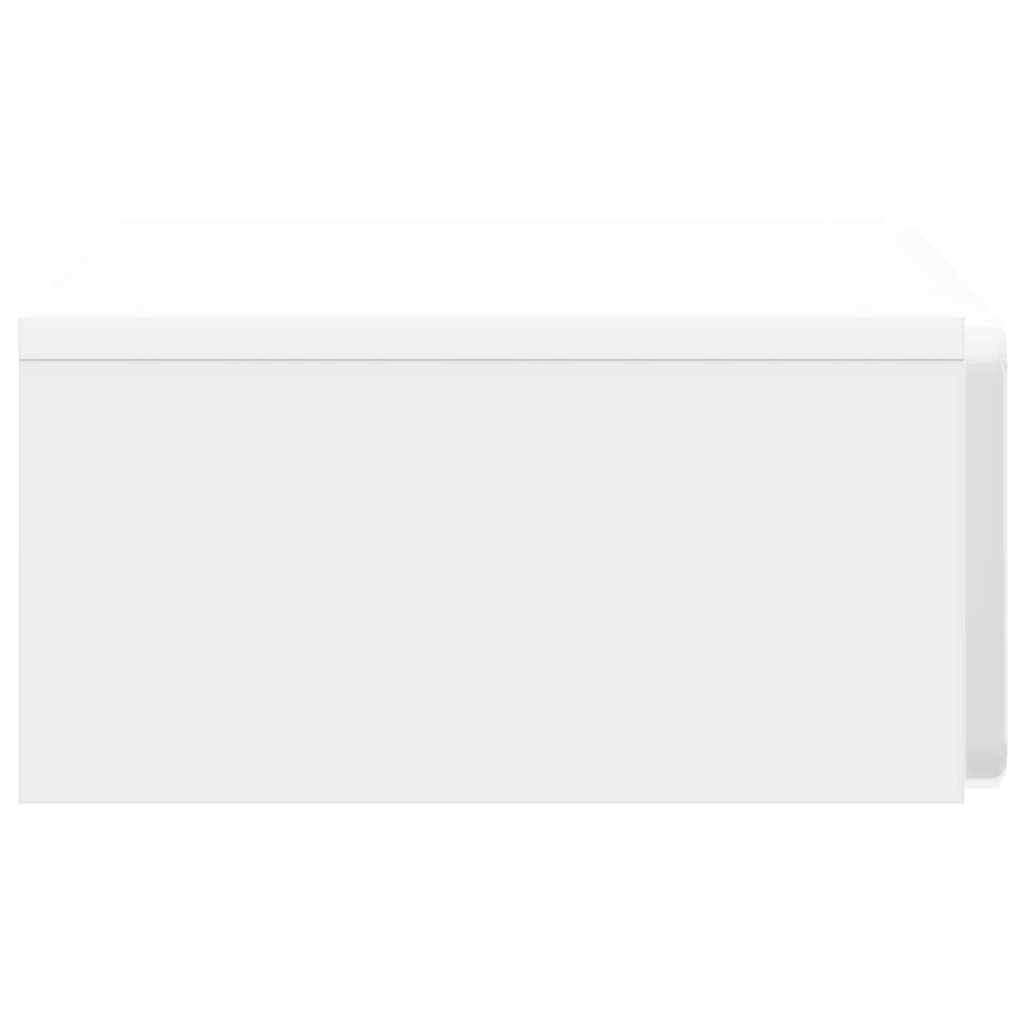 vidaXL Wall-Mounted Side Table High Gloss White 59 x 34.5 x 17 cm
