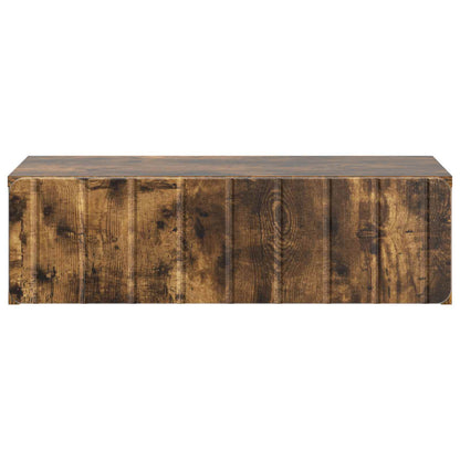 vidaXL Wall-Mounted Side Table Smoked Oak 59 x 34.5 x 17 cm