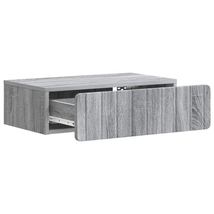 vidaXL Wall-Mounted Side Table Grey Sonoma 59 x 34.5 x 17 cm