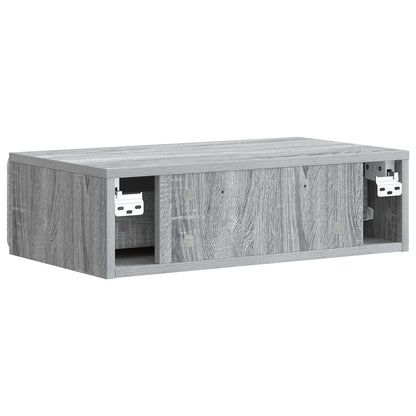 vidaXL Wall-Mounted Side Table Grey Sonoma 59 x 34.5 x 17 cm