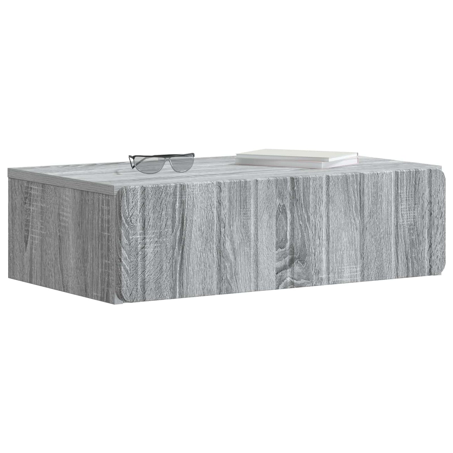 vidaXL Wall-Mounted Side Table Grey Sonoma 59 x 34.5 x 17 cm