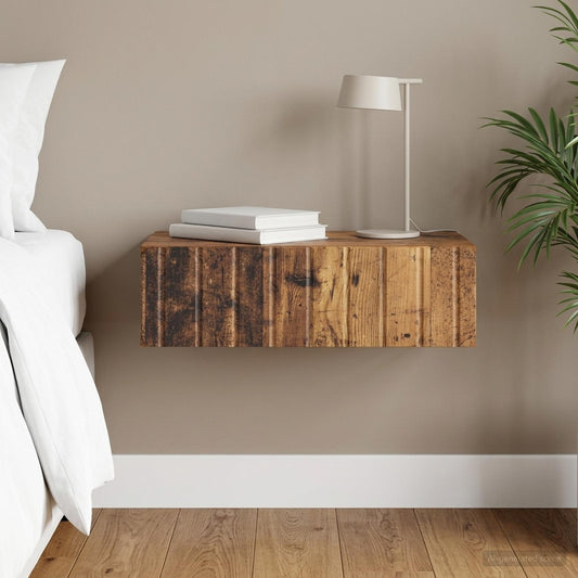 vidaXL Wall-Mounted Side Table Wall-mounted Old Wood 59 x 34.5 x 17 cm