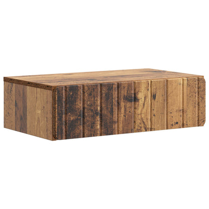 vidaXL Wall-Mounted Side Table Wall-mounted Old Wood 59 x 34.5 x 17 cm