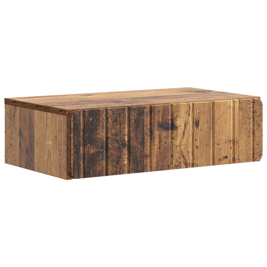 vidaXL Wall-Mounted Side Table Wall-mounted Old Wood 59 x 34.5 x 17 cm