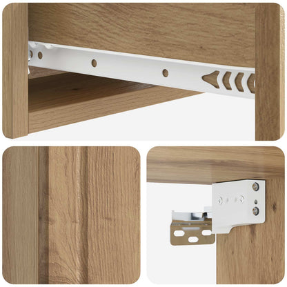 vidaXL Wall-Mounted Side Table 59 x 34.5 x 17 cm Engineered Wood